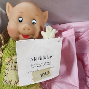 VINTAGE MADAME ALEXANDER THREE LITTLE PIGS DOLLS: STRAW STICK BRICK PIGGY, 1990s